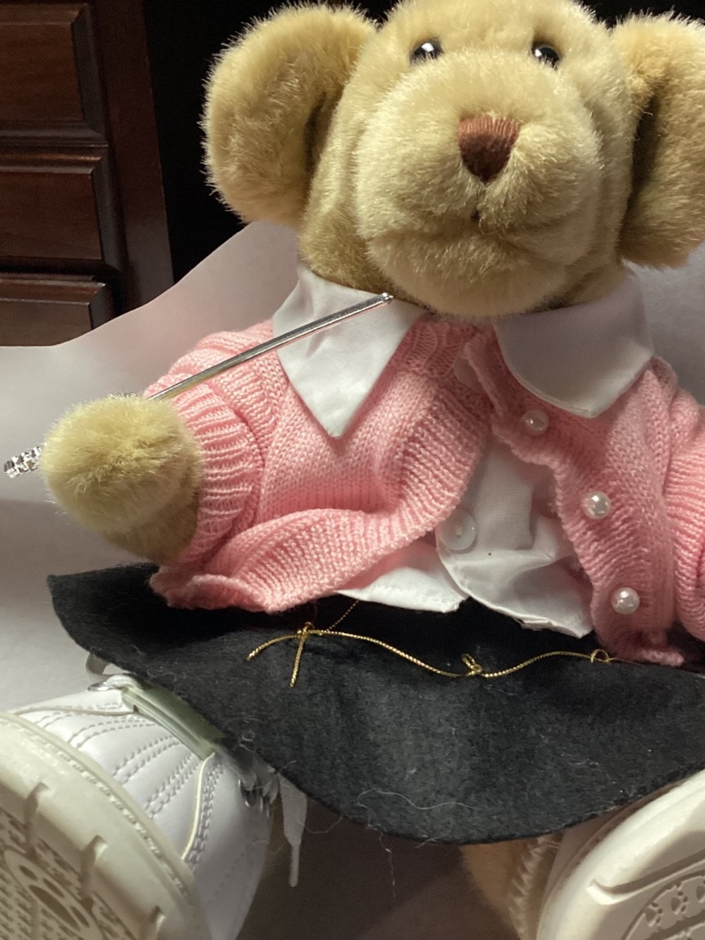 Build a bear teddy bear big sneakers so cute never used